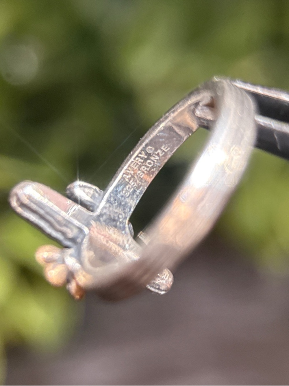 James Avery Silver/Bronze Cactus Ring - Picture 5 of 7